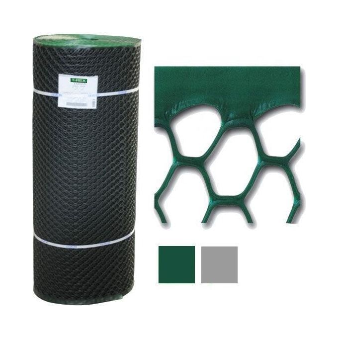 T-Rex Rete Tutta Plastica Esagonale 100Mtx50 Verde