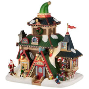 LEMAX 45224 Elwood's Elf Lodge Edificio Illuminato per Villaggio di Natale Collezione Santa's Wonderland colore Multicolore