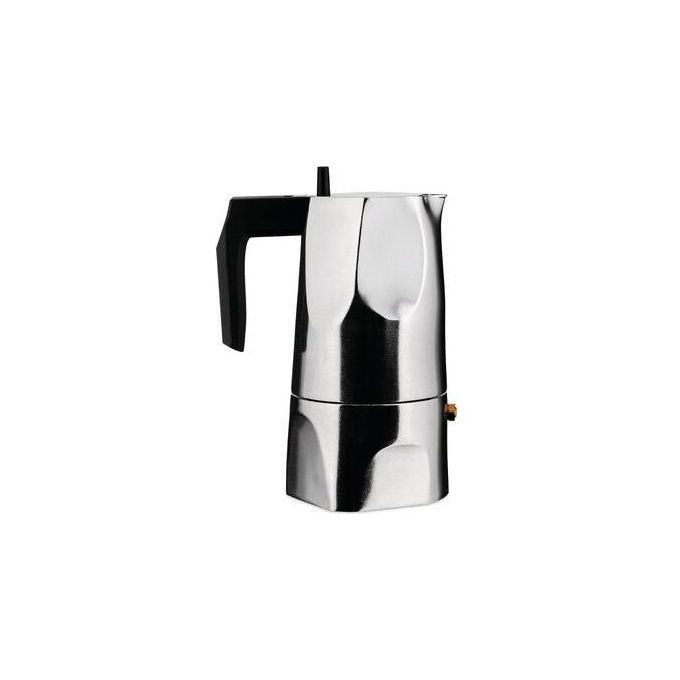 Alessi MT18-3 Caffettiera Espresso Ossidiana 3 Tazze 15 cl colore Nero