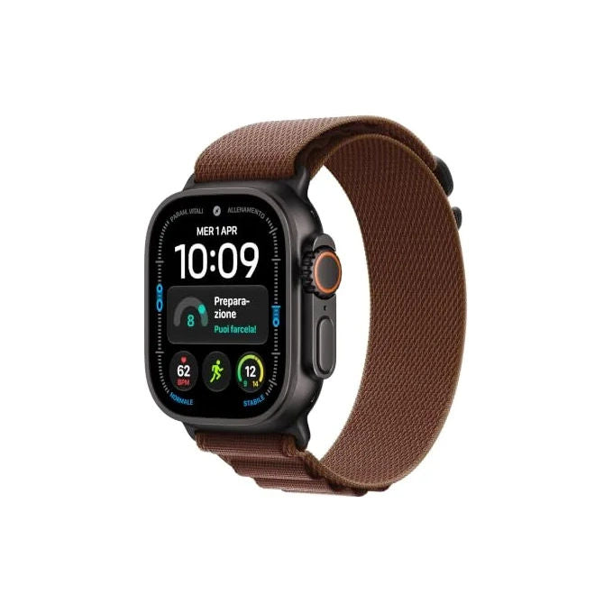 Apple MJC14QL-A Ultra 4 Smartwatch GPS + Cellular 49 mm con batteria fino a 45 ore e monitoraggio salute frequenza cardiaca continua resistente all'acqua 100 metri colore Titanio