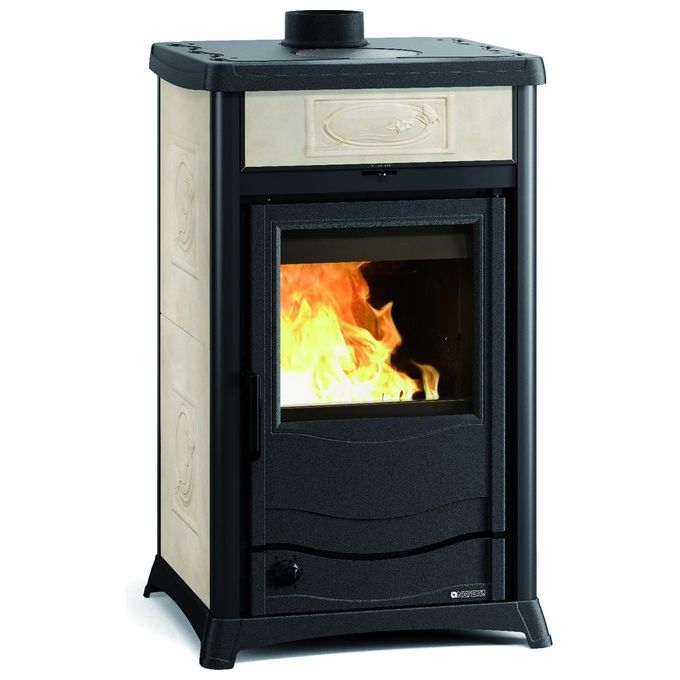 La Nordica TERMOROSSELLA PLUS DSA 4.0 Stufa a legna 11.1 W sistema post-combustione DSA diametro scarico fumi 130 mm colore liberty panna