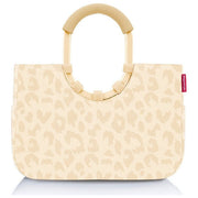 Reisenthel OS1043 Loopshopper M Borsa per la spesa in poliestere riciclato resistente all'acqua con manici in alluminio tasca interna con zip due tasche esterne volume 12 l colore Beige