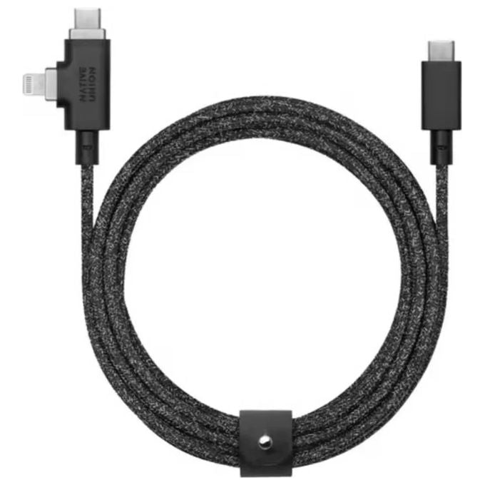 Native Union NU-ECOBELT-CCL-COS Belt Cavo 2-in-1 Lightning e USB-C 1,5 m fino a 60W colore Cosmos