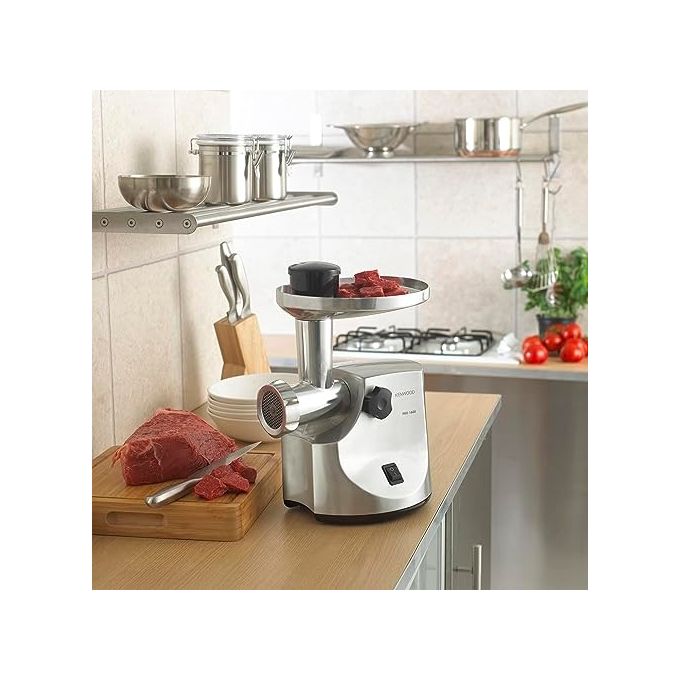 Kenwood MG510 Tritacarne 450 W potenza massima 1600 W 3 dischi per tritare insaccatori inclusi colore Acciaio inox