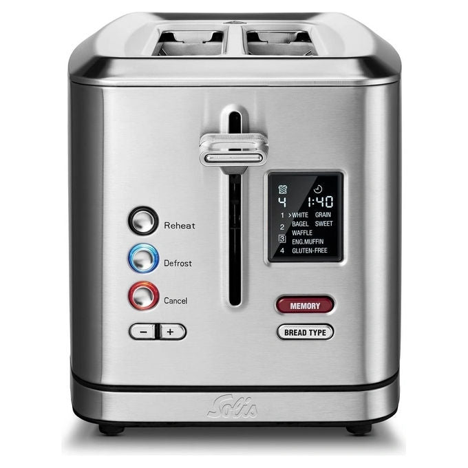 Solis 8004 Flex Tostapane 2 Fessure 7 Programmi di Tostatura Potenza 950 W Vassoio Raccoglibriciole Rimovibile Riscaldatore per Panini Incluso colore Acciaio inossidabile