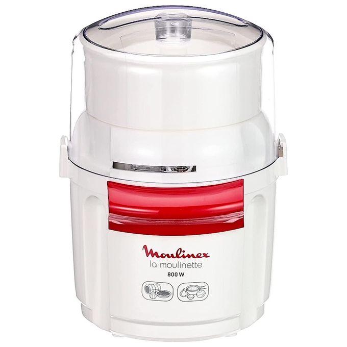 Moulinex AD560120 Moulinette Bouton Tritatutto Elettrico 800W 0,25 L 3 velocita' colore Bianco Rosso