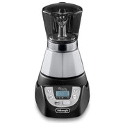 De'Longhi Alicia PLUS EMKP42.B Caffettiera Moka Elettrica 2-4 Tazze Caffe' caldo per 30 minuti Spegnimento automatico Risparmio energetico Facile da usare e da pulire Nero-Argento Single 4 tazze