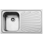 Smeg SP861D Lavello da Incasso Standard Estetica Universale 1 Vasca + Gocciolatoio Destro 86 cm Acciao Inox