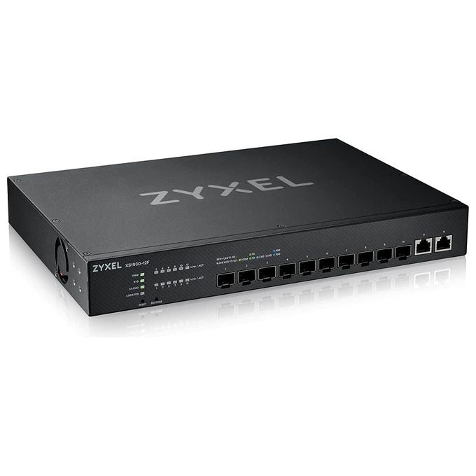 ZYXEL XS1930-12F-ZZ0101F Switch Gestito Intelligente 12 Porte 10G SFP+ e Multi-Gigabit NebulaFlex colore Nero