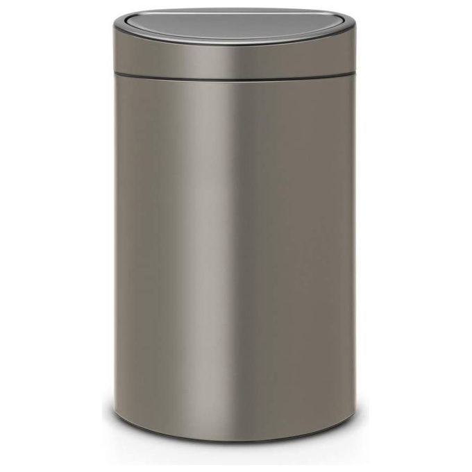 Brabantia 117909 Touch Bin New Recycle Pattumiera 23 + 10 L apertura soft-touch secchi estraibili colore Platinum