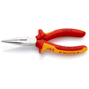 Knipex Pinza per Meccanica con Becchi Mezzotondi con Tronchese con Manici Rivestiti in Materiale Bicomponente Collaudati VDE 160mm Cromato