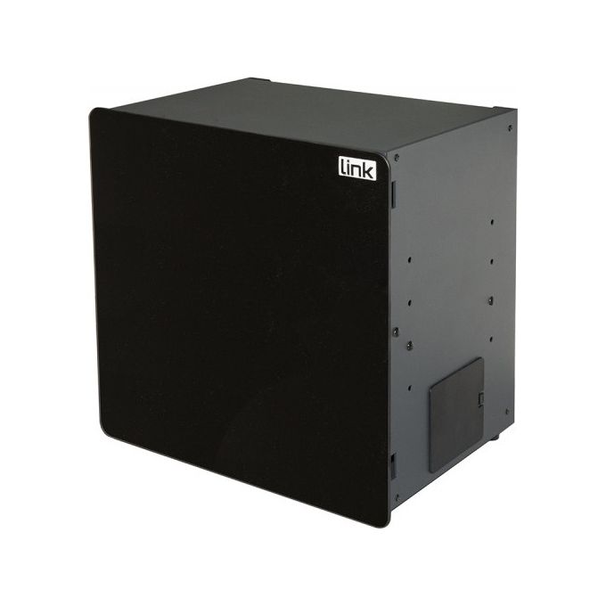 LINK LKWIFIBOX02 Box per Dispositivi Home con Porta in Vetro Temperato Reversibile e Chiusura Magnetica colore Nero