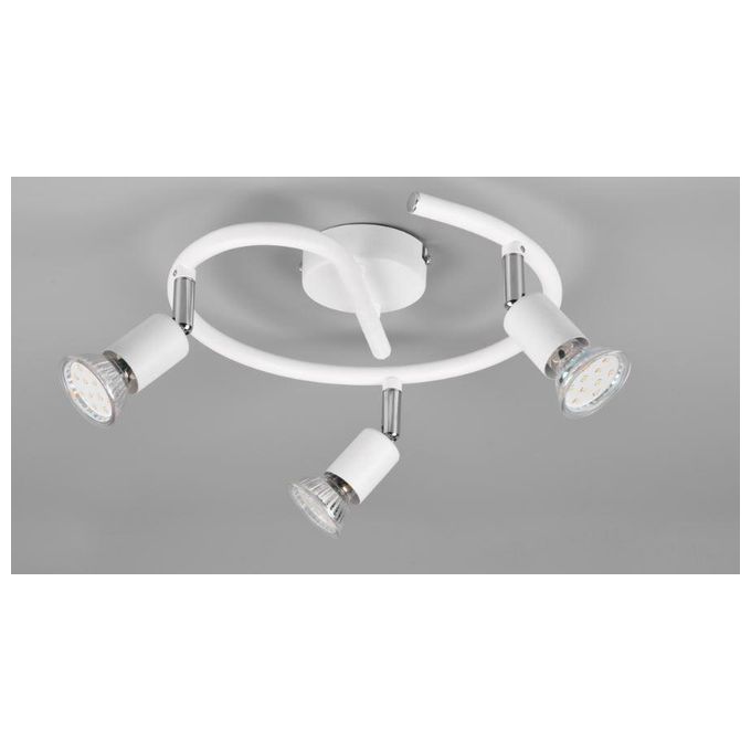 TRIO R80913931 Paris Faretto da Soffitto Girandola 3 Luci GU10 IP20 230V colore Bianco