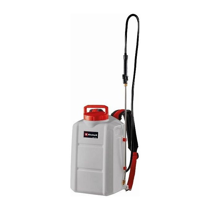 Einhell 3425230 GE-WS 18-150 Li-Solo Spruzzatore da giardino a spalla 15 L 18 V 4.5 bar con tracolla imbottita regolabile ugello in ottone regolabile colore Nero Grigio Rosso