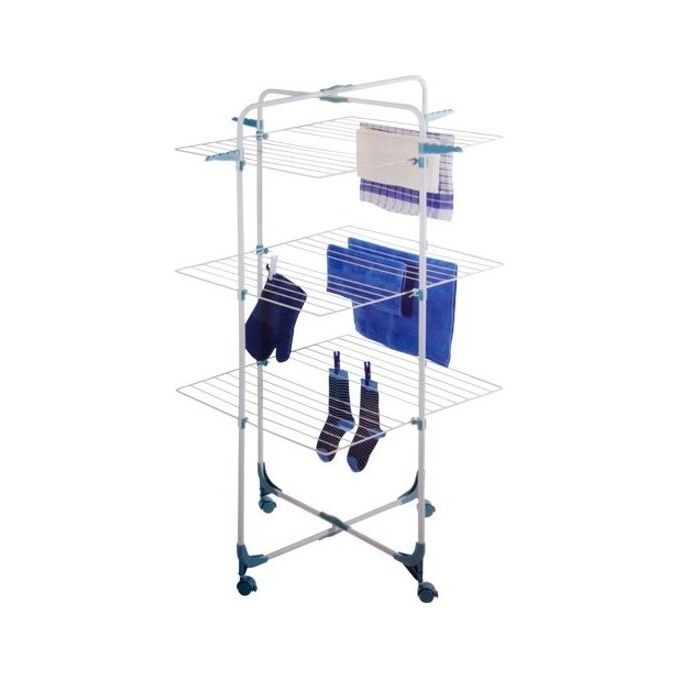Gimi Linear 3 Stendipanni Verticale Torre 3 Piani con Ruote