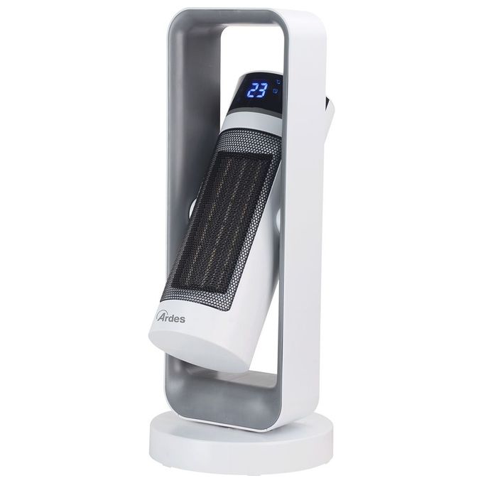 Ardes AR4P20 Oblivion Termoventilatore Torre Ceramica 2000 W 2 Livelli Timer 12 h Telecomando Touch colore Grigio Bianco