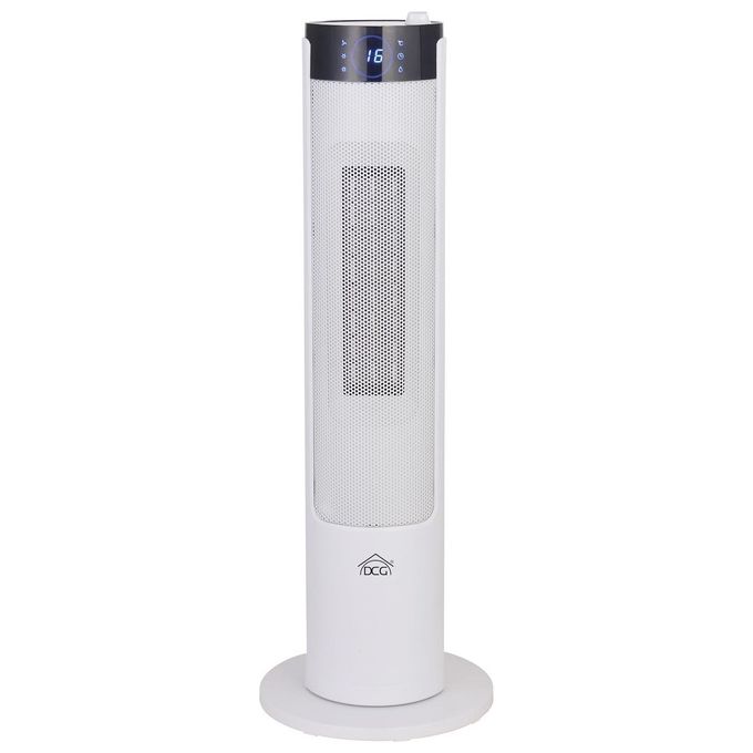 DCG Eltronic PTC5171 Termoventilatore Ceramico a Torre 2200 W Umidificatore Telecomando colore Bianco