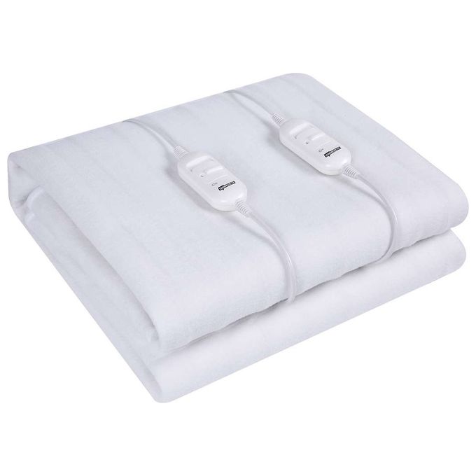 Termozeta TZR42 Termocoperta Doppia Matrimoniale 160x140 cm 60W 2 Livelli di Temperatura Protezione Antisurriscaldamento colore Bianco