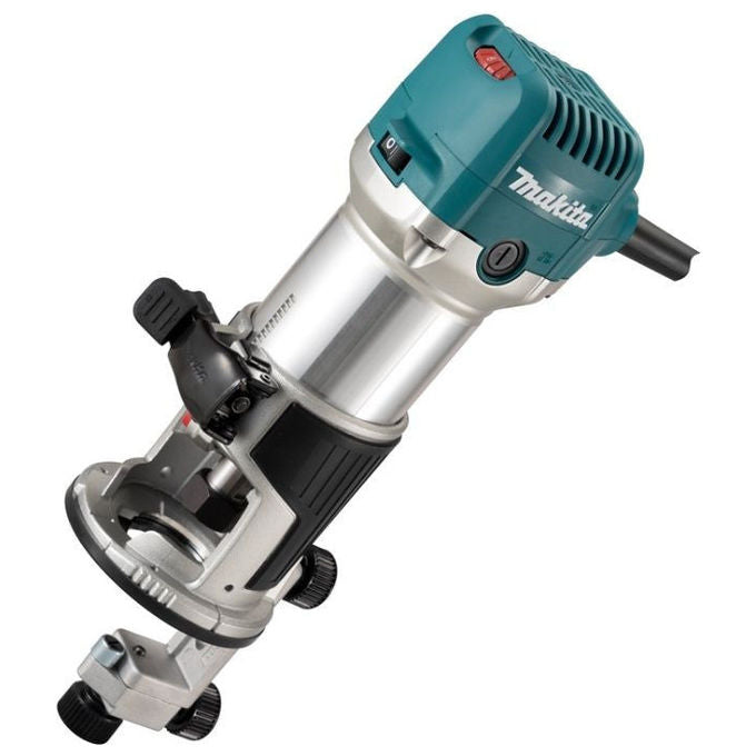 Makita RT0702C Fresatrice Elettrica 710W Velocita' Variabile 10000 34000 rpm Pinza 6 8 mm colore Verde Grigio