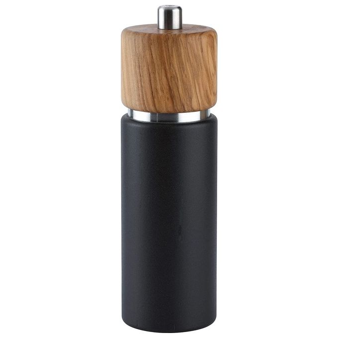 Zassenhaus M023701 Hannover Macinasale in Ceramica Regolabile su 6 Livelli Legno di Faggio e Ulivo colore Nero Oliva