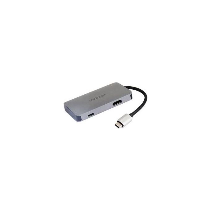 Mediacom MD-C311 Usb-C a Hdmi 3 Usb 3 Power Delivery 100W Alluminio