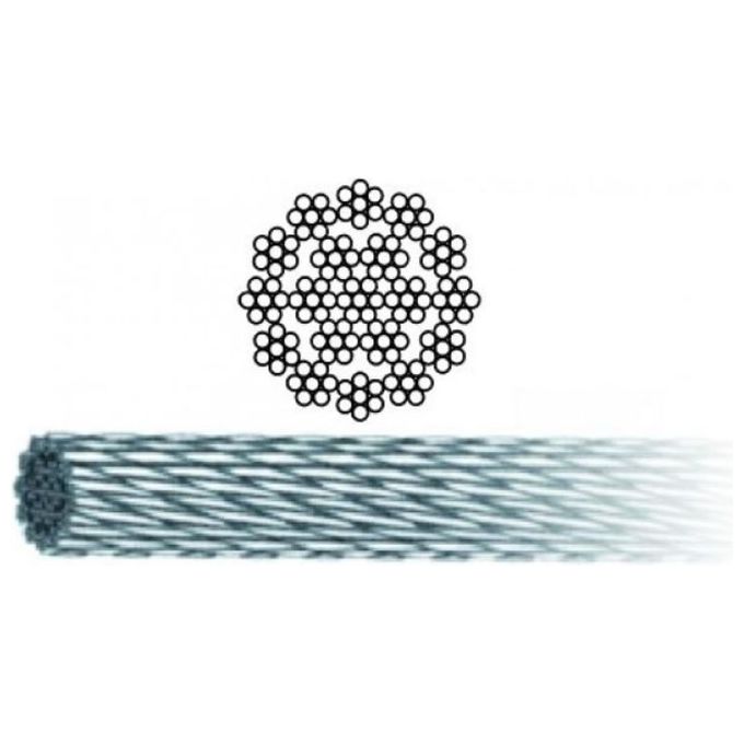 Vigor-Blinky Funi Acciaio Zincato 133 Fili Antigiro 19x7 25mt Diametro 5mm