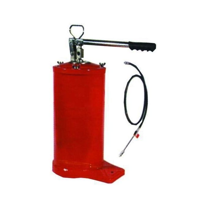Vigor 5787008 Art.150 Pompa per ingrassaggio a barile 8Kg con tubo 150 cm rubinetto tubo rigido testina idraulica colore Nero