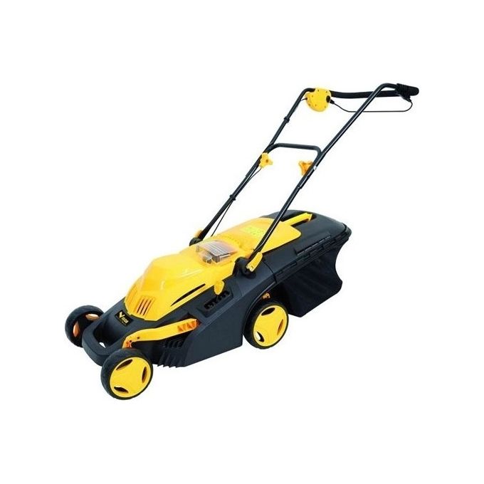 Vigor 7111010 Tagliaerba a batteria V-370 Litio 36V-4Ah larghezza taglio 37 cm sacco 40 litri altezza regolabile 25-75 mm autonomia 30 min peso 16 Kg colore Nero