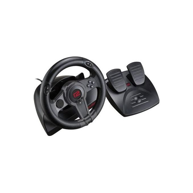 Ready2Gaming R2GNSWRACINGWHEEL Volante da Corsa per Nintendo Switch cablato 180° con pedaliera 2 pedali colore Nero
