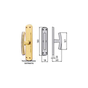 Ghidini 744407008 Maniglia Cremonese Ottone Satinato Milena Ez+q7