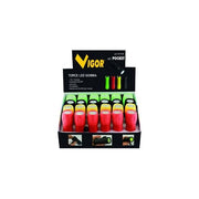 Vigor 3427990 Espositore con 24 Torce LED in Gomma Colori Assortiti colore Misto