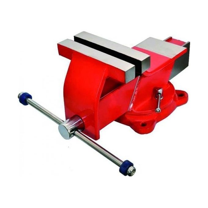 VIGOR 49120-20 Morsa da banco 125 mm in acciaio con base girevole a 360 gradi colore Nero