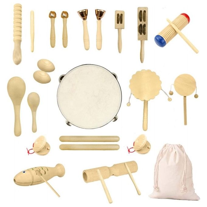 L. F. LT-13 Kit Percussioni Didattico Strumenti a Percussione per Bambini e Scuole