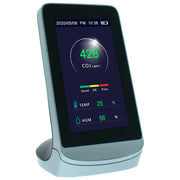 Levenhuk MC60 Monitor di Qualita' dell’Aria con Rilevazione CO₂ Termometro Igrometro Orologio e Calendario colore Nero