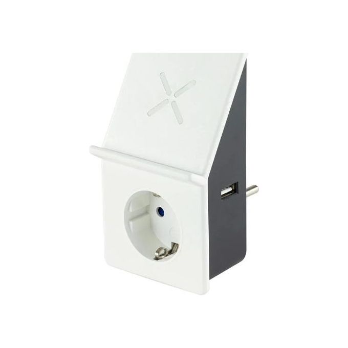 Rev Adattatore di Ricarica USB con Ricarica Wireless  1 Presa