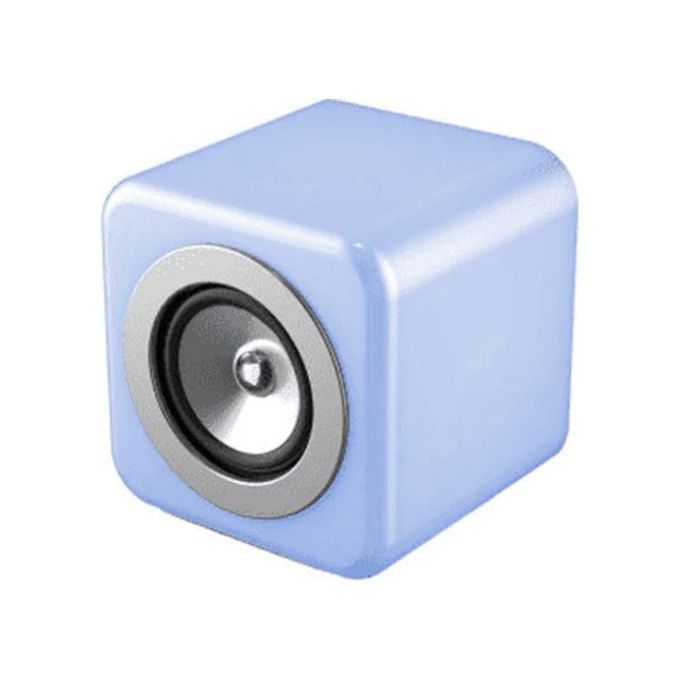 Akai AKBT150 Cassa Bluetooth Portatile Cubo 3W Luci LED Batteria Ricaricabile Portata 8 m colore Blu