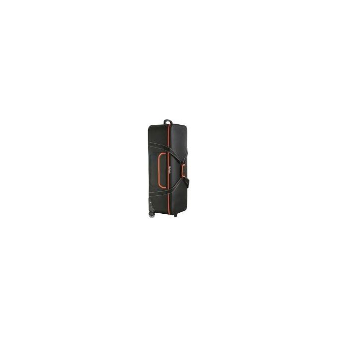 Godox CB06 Borsa Trolley Rigida per Trasporto 3 Monotorce con Divisori Rimovibili Ruote in Linea Tasche Accessori Finestra Etichetta colore Nero