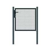 Vigor-Blinky 69724 Strong Cancello Pedonale Acciaio Tubolare 100x145 cm Rete 50x50 mm con Serratura e Maniglia colore Antracite