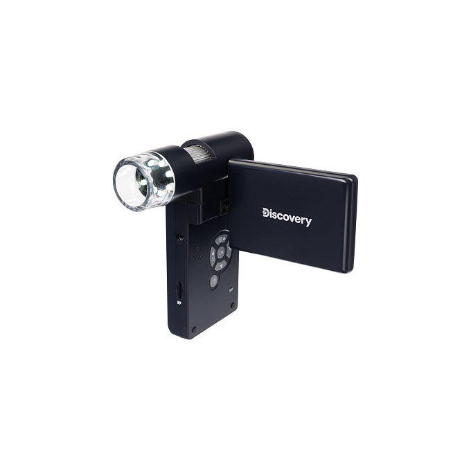 Levenhuk 78163 Discovery Microscopio Digitale Portatile con Schermo LCD 3 Pollici Ingrandimento 20x-500x Batteria Ricaricabile colore Nero
