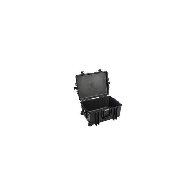 BandW 6500-B Outdoor Case Custodia Rigida Impermeabile IP67 in Polipropilene con Valvola di Compensazione Pressione e 4 Serrature colore Nero