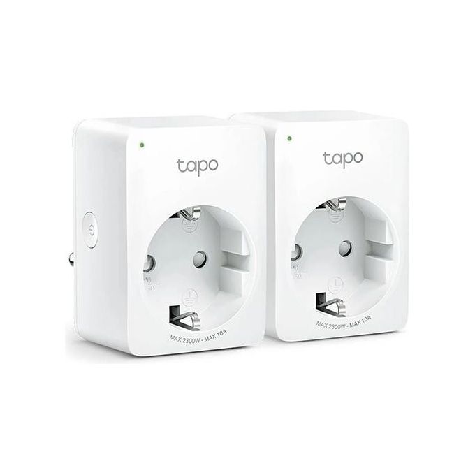 TP-Link Tapo P100 Presa Intelligente WiFi Smart Plug Compatibile con Alexa e Google Home Controllo Remoto Tramite APP Tapo 10A 2300W Confezione da 2 Pezzi