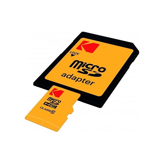 Kodak EKMSDM16GHC10CK microSDHC 16 GB Class 10 Extra Performance con Adattatore SD colore Giallo