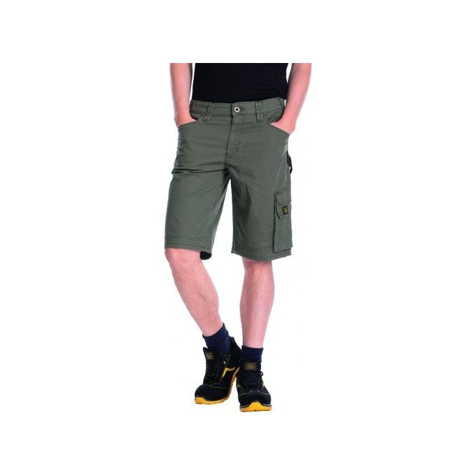 Rica Lewis 5430232 Sunjob Bermuda da Lavoro Cotone Stretch 242 g-m² Tasconi Cintura Elastica Antiscivolo Taglia 50 colore Verde