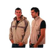 Vigor Blinky Anorak Giaccone 3 in 1 Microfibra Impermeabile Interno Gilet Pile Cappuccio Staccabile Taglia XXL colore Beige