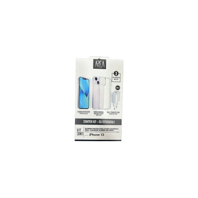 Area Starter Kit I-Phone 13 Area Kit Pd20wTpuGlass Bianco per iPhone 13