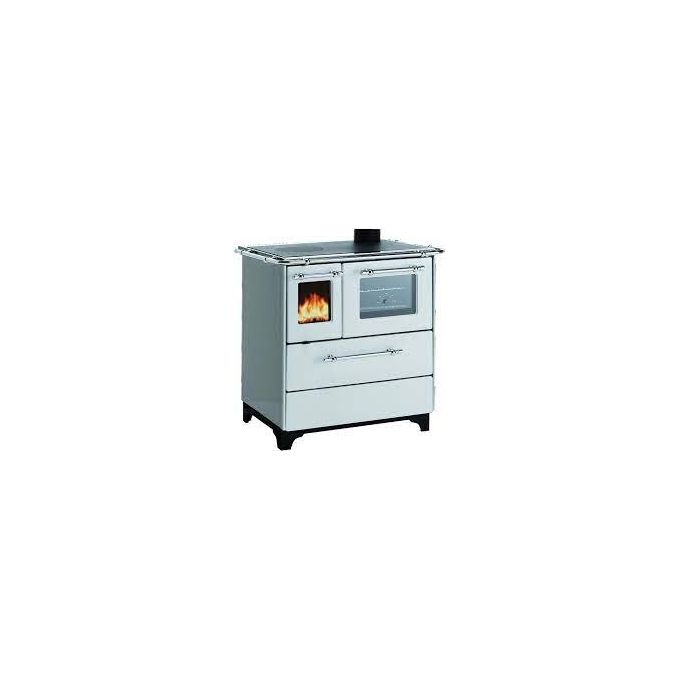 Palazzetti 9811216 New Betty 3.5 Cucina a Legna 6.3 kW Classe A Vetro Ceramico EcoDesign 2022 colore Bianco