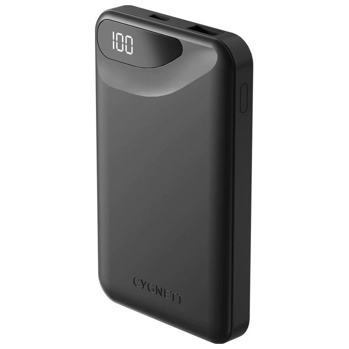 Cygnett CY4341PBCHE ChargeUp Boost 10K Power Bank 10000 mAh 3 Porte USB Ricarica Rapida 15 W Display Digitale colore Nero