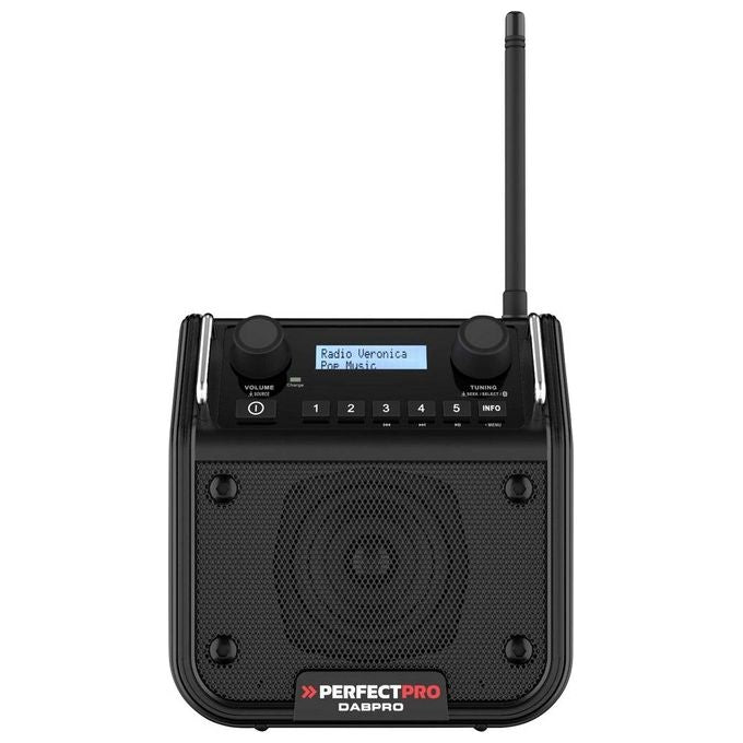 PerfectPro DABPRO Radio da Cantiere Portatile DAB+ FM Bluetooth 4 W IP54 colore Nero