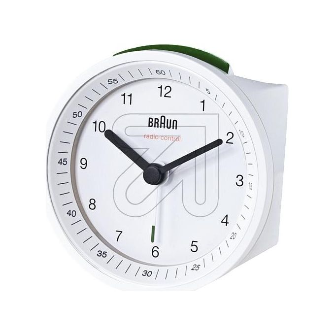 Braun BC07W-DCF Sveglia al quarzo analogica con radiocontrollo DCF allarme crescendo illuminazione tampone e indicatori luminosi colore Bianco