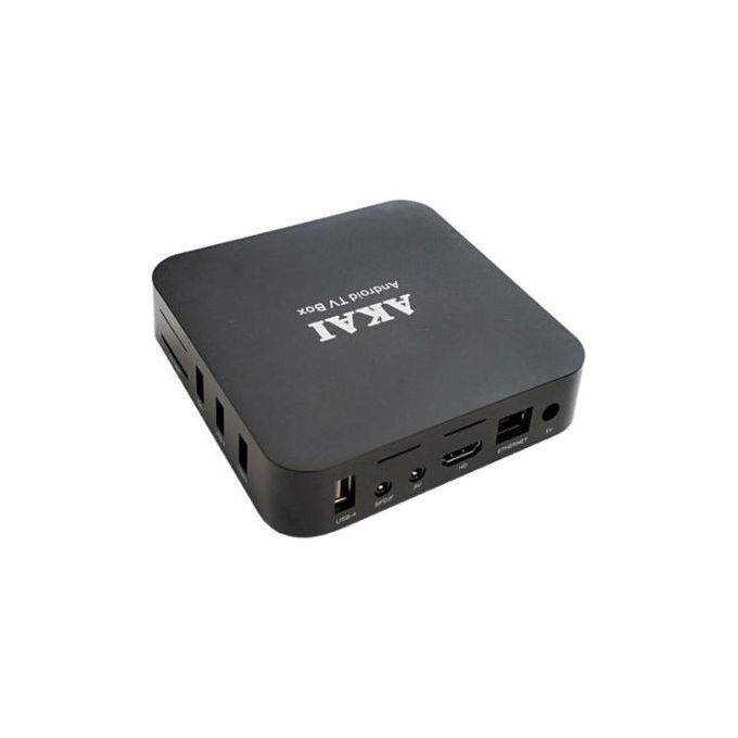 Akai AKSB28 TV Box Android 2GB RAM 8GB Wi-Fi LAN 4 USB HDMI Ultra HD 4K colore Nero